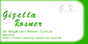 gizella rosner business card